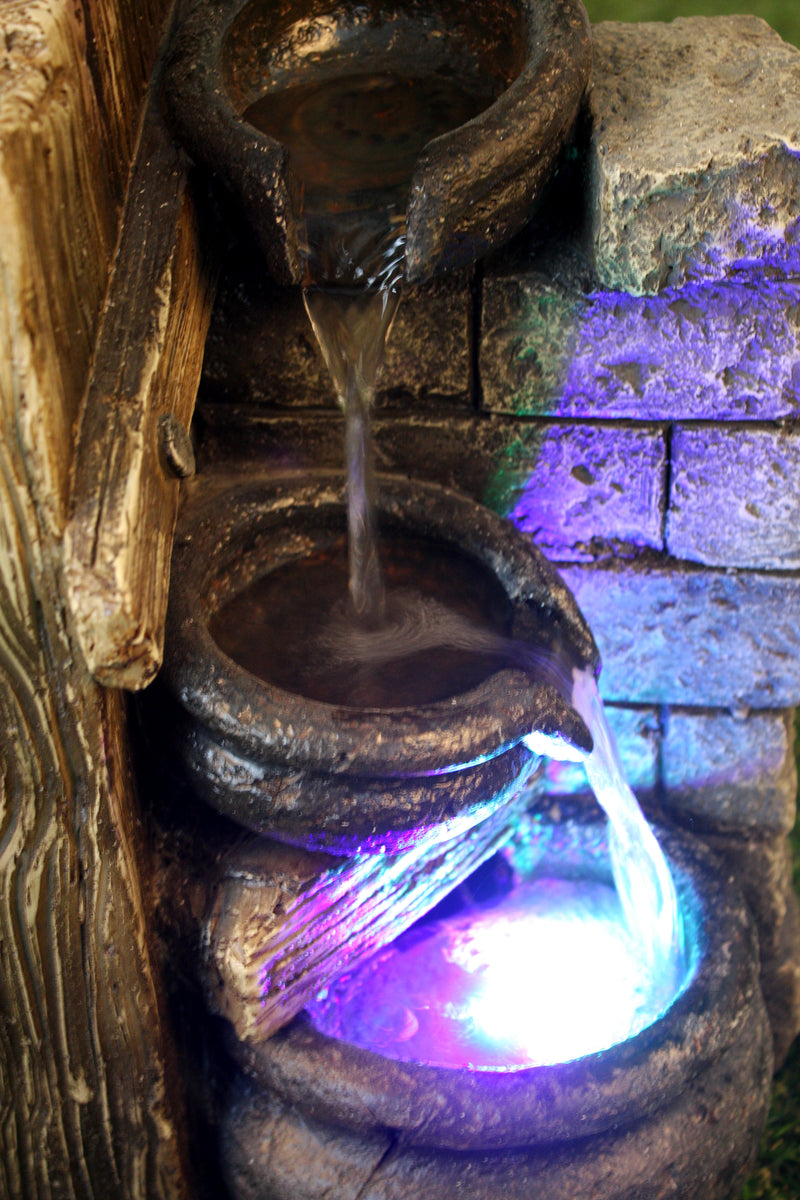 LED Fountain with 2 Bowls Pouring HI-LINE GIFT LTD.