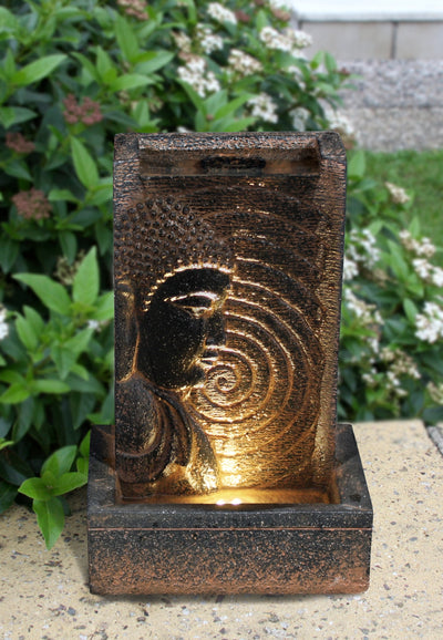 LED Fountain- Buddha and Spiral HI-LINE GIFT LTD.