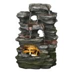 Multi-Level Stone Fountain With Lights HI-LINE GIFT LTD.