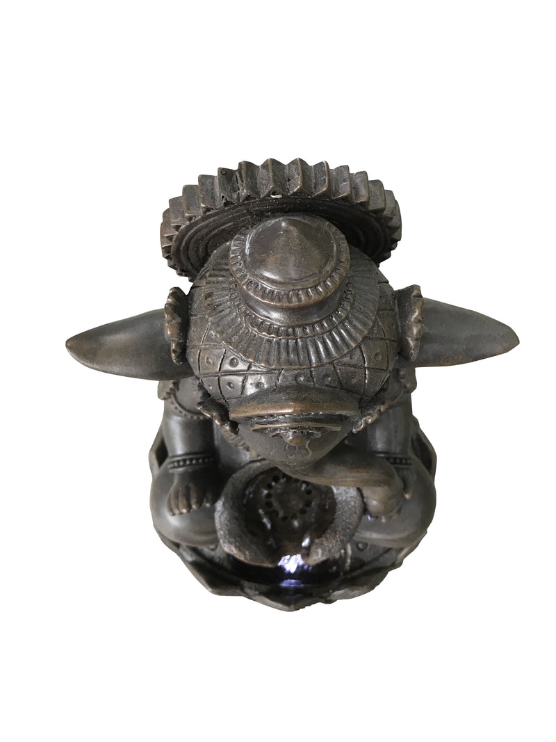 Lord Ganesh Sculptural Tabletop Fountain With  Cool White Led Lights Hi-Line Gift Ltd.