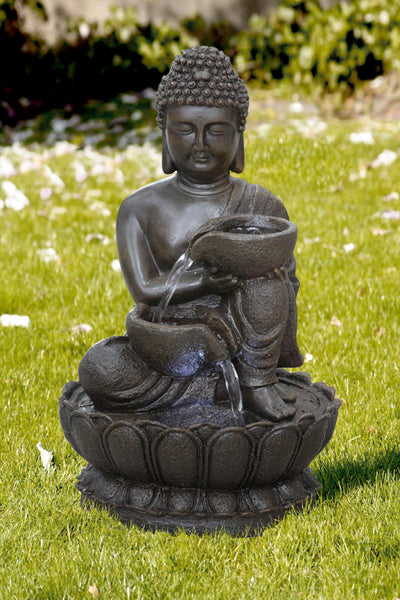 Buddha Fountain W/led For Tabletop D≈Ωcor Hi-Line Gift Ltd.