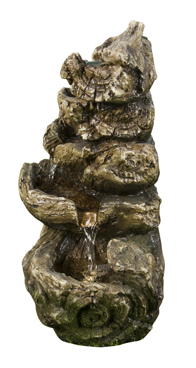 LED Fountain- Multi Level Logs HI-LINE GIFT LTD.