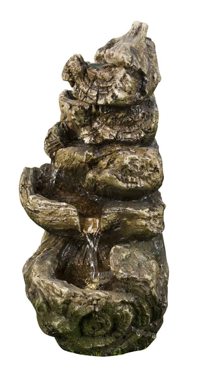 LED Fountain- Multi Level Logs HI-LINE GIFT LTD.