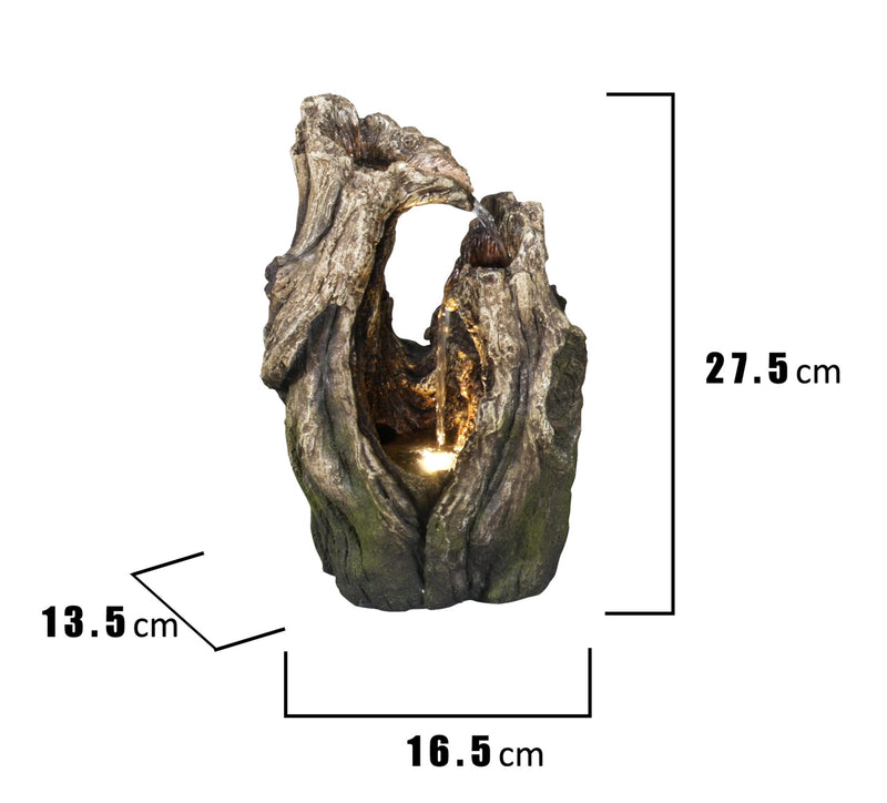 Tree Trunk Fountain W/Led HI-LINE GIFT LTD.