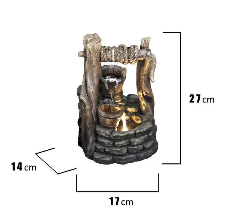 Well Fountain W/2 Buckets & Led HI-LINE GIFT LTD.