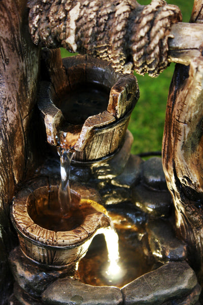 Well Fountain W/2 Buckets & Led HI-LINE GIFT LTD.
