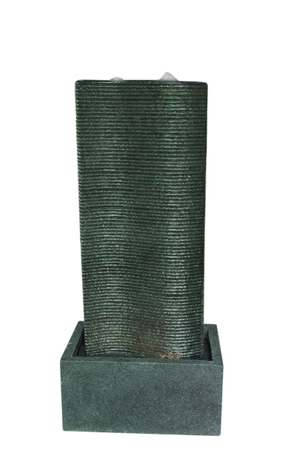 Bubbling Curved Wall Fountain W/Led Lights Hi-Line Gift Ltd.