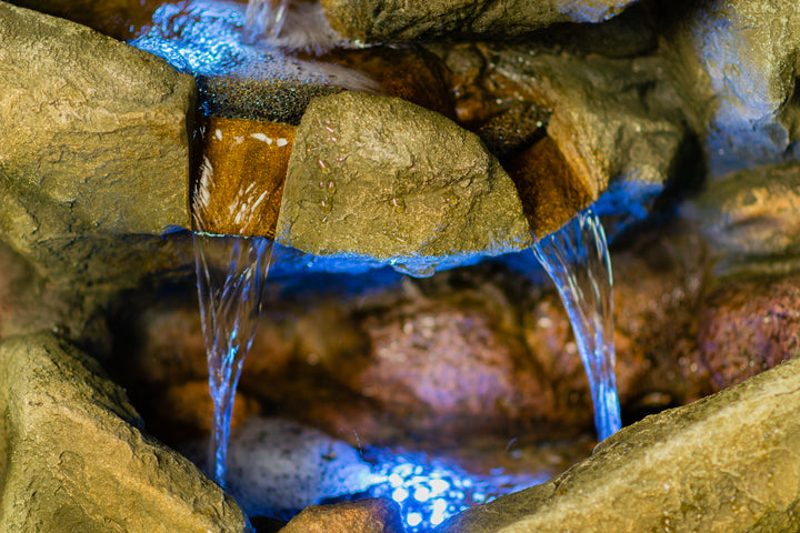 MultiLevel Stone Fountain With  Led Lights Hi-Line Gift Ltd.