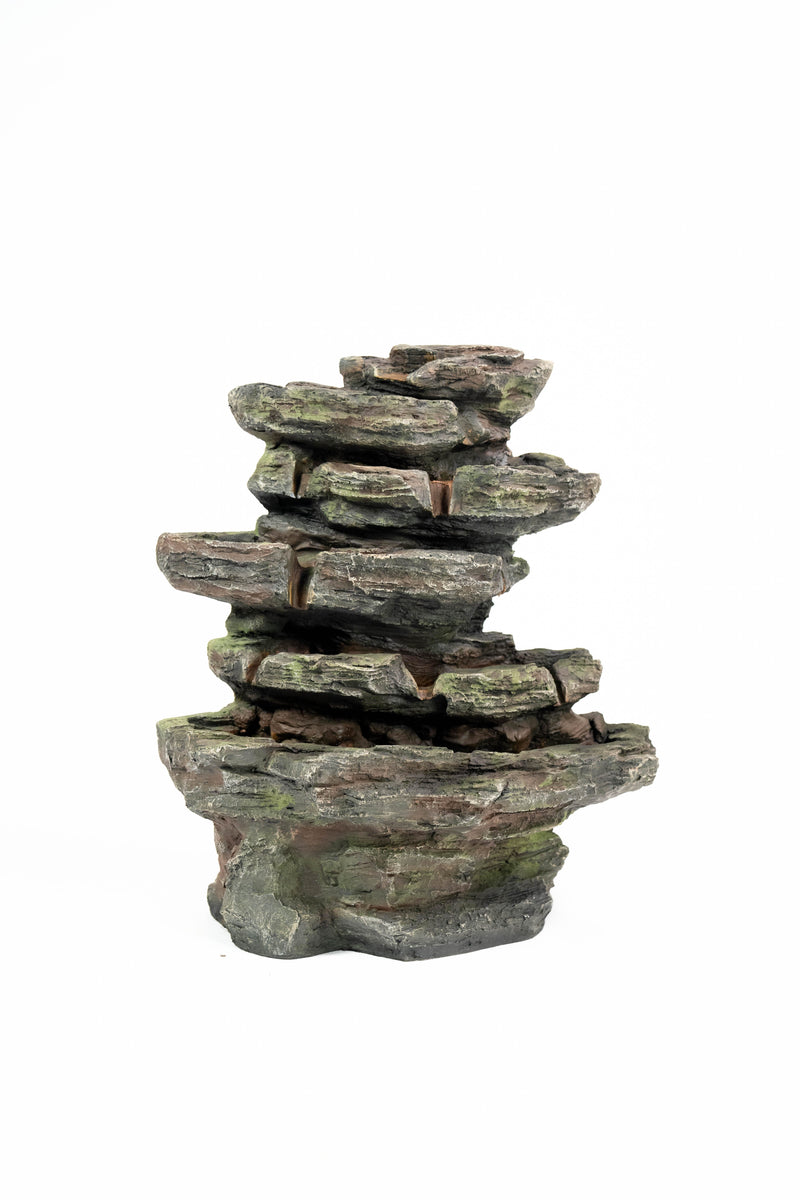 MultiLevel Stone Fountain With  9 Led Lights Hi-Line Gift Ltd.