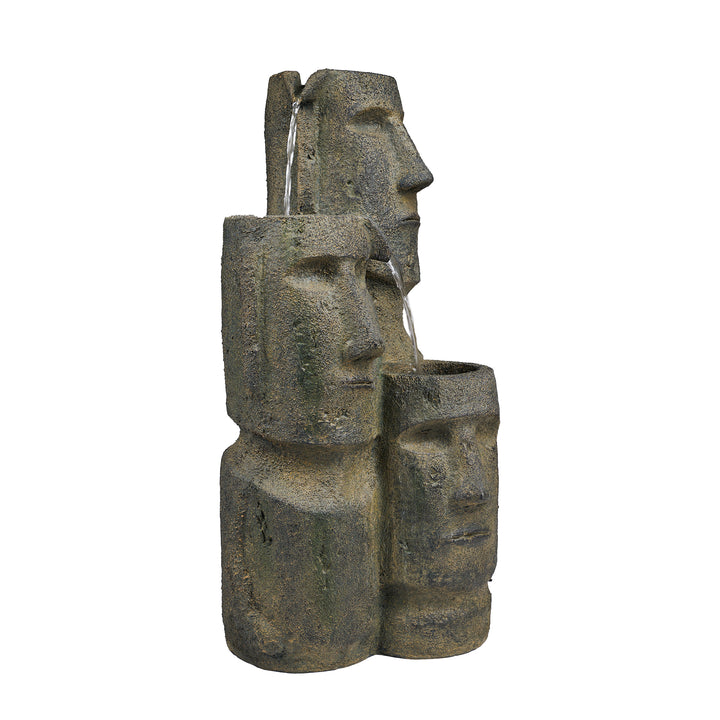 Easter Island Heads Fountain With 2 Leds Hi-Line Gift Ltd.