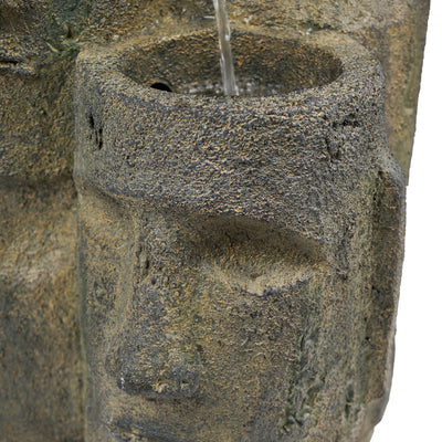 Easter Island Heads Fountain With 2 Leds Hi-Line Gift Ltd.