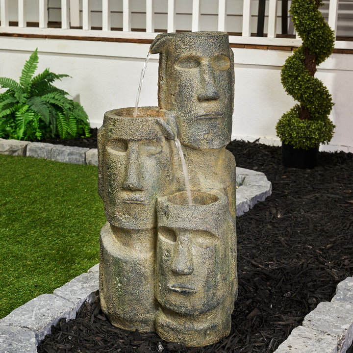 easter island head plant pot Easter Island Heads Fountain with 2 LEDs