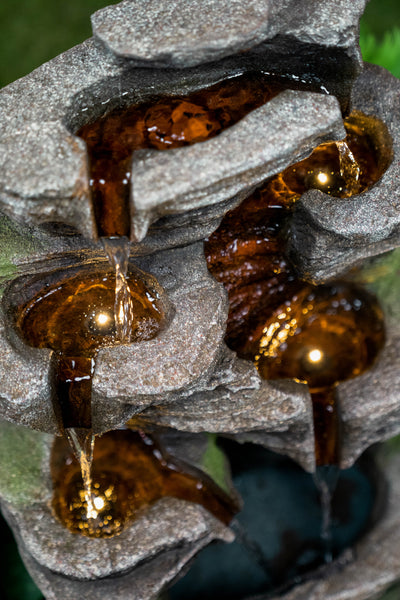 MultiLevel Rock Fountain W/4 Ww Leds Hi-Line Gift Ltd.