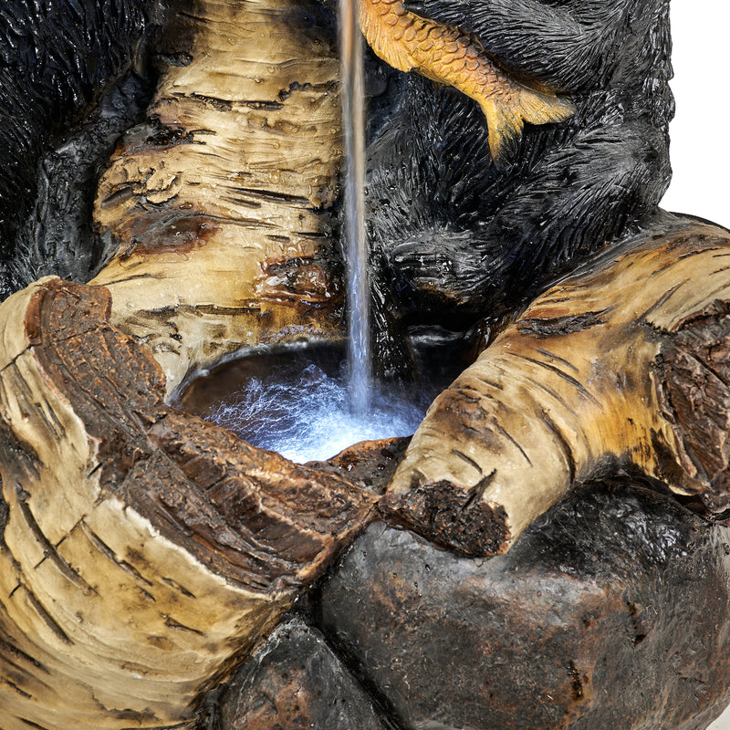 Black Bears Climbing Fountain  29 Inch Hi-Line Gift Ltd.