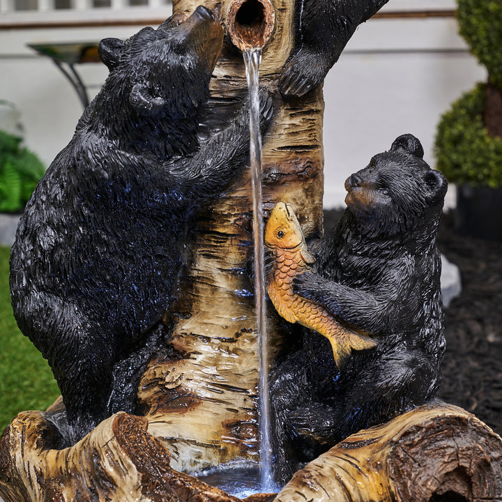 Black Bears Climbing Fountain  29 Inch Hi-Line Gift Ltd.