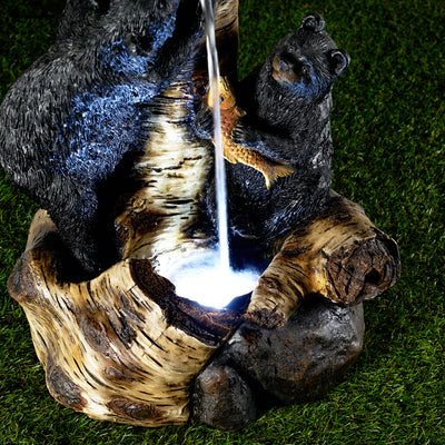 Black Bears Climbing Fountain  29 Inch Hi-Line Gift Ltd.
