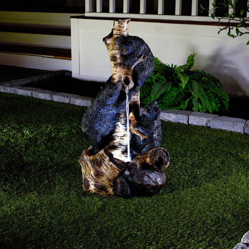 Black Bears Climbing Fountain  29 Inch Hi-Line Gift Ltd.