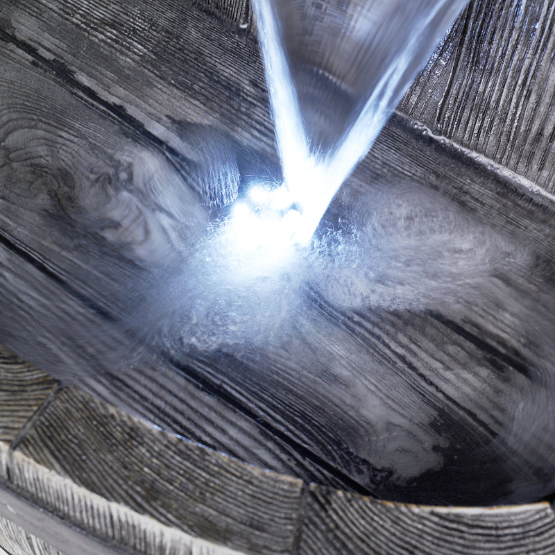 LED Fountain- Whiskey Barrel Planter HI-LINE GIFT LTD.