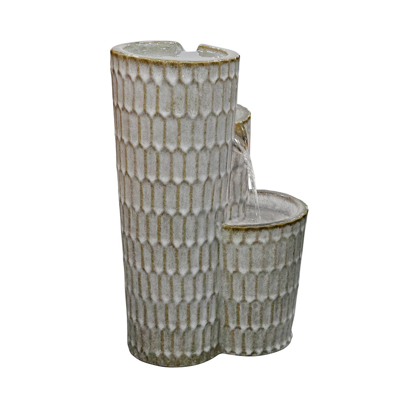 79586-03-IV -  Ivory Ceramic Fountain - Elegance in Simplicity, No Lights HI-LINE GIFT