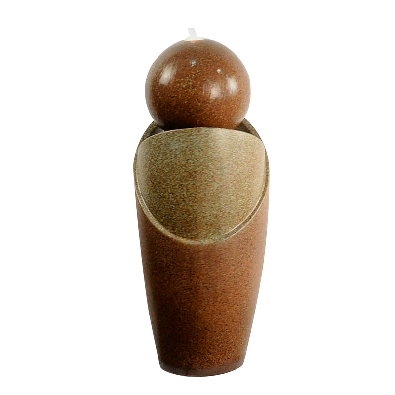79586-07-RU -  Ceramic Fountain with Lights - Brown Elegance HI-LINE GIFT