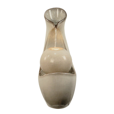 79586-08-IV -  Ceramic Fountain with Lights - Ivory Elegance HI-LINE GIFT