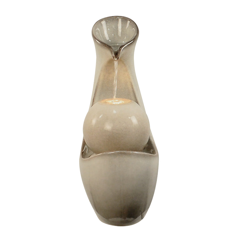 79586-08-IV -  Ceramic Fountain with Lights - Ivory Elegance HI-LINE GIFT