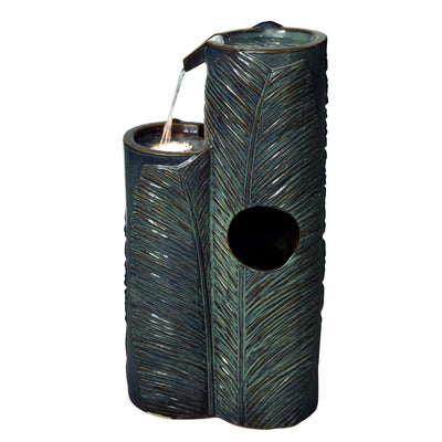 79586-09-BB -  Ceramic Fountain with Lights - Blue Bliss HI-LINE GIFT