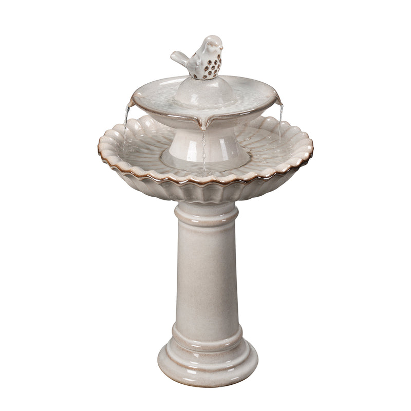 79586-10-IV -  Ceramic Fountain - Ivory Elegance, No Lights HI-LINE GIFT