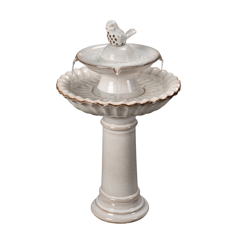 79586-10-IV -  Ceramic Fountain - Ivory Elegance, No Lights HI-LINE GIFT