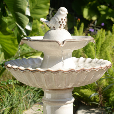 79586-10-IV -  Ceramic Fountain - Ivory Elegance, No Lights HI-LINE GIFT