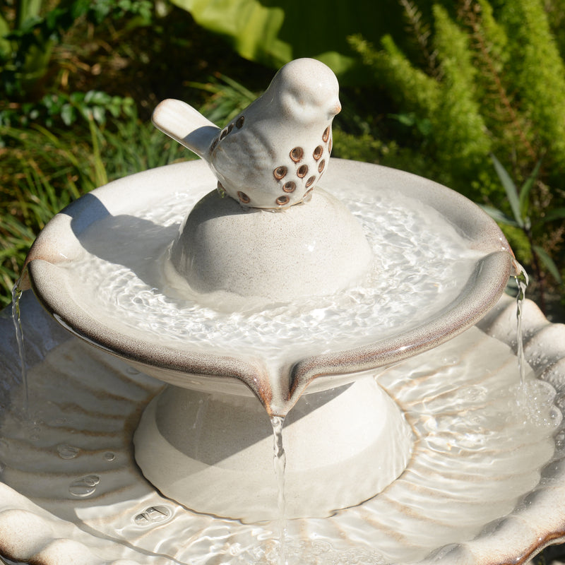 79586-10-IV -  Ceramic Fountain - Ivory Elegance, No Lights HI-LINE GIFT