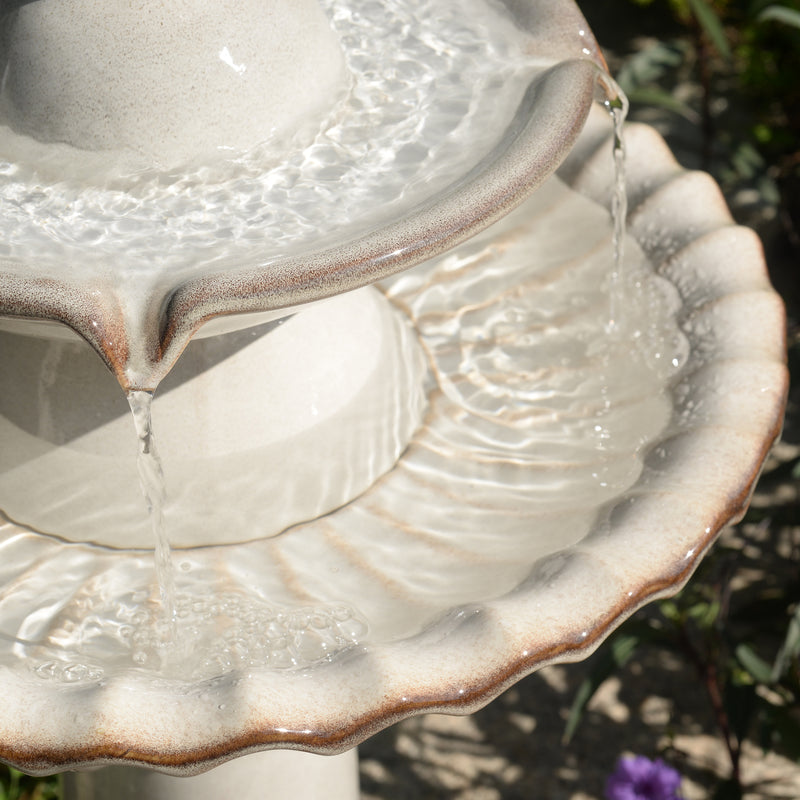 79586-10-IV -  Ceramic Fountain - Ivory Elegance, No Lights HI-LINE GIFT