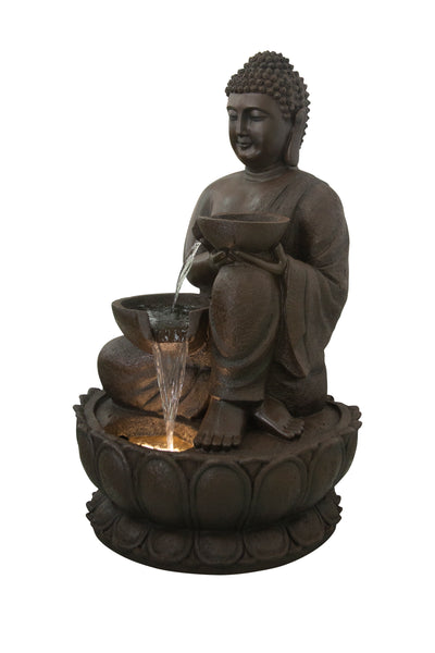 Large Buddha Fountain With Warm White Led Hi-Line Gift Ltd.