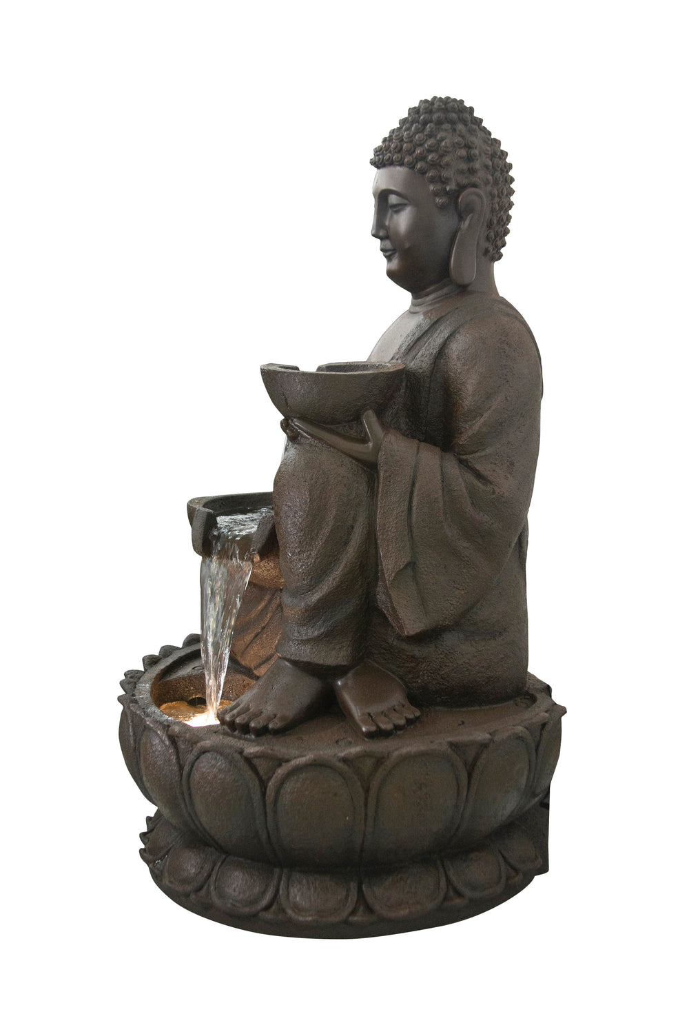 Large Buddha Fountain With Warm White Led Hi-Line Gift Ltd.