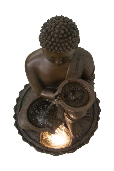Large Buddha Fountain With Warm White Led Hi-Line Gift Ltd.