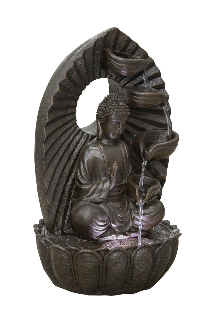 Stacking Bowls Buddha Fountain W/wt Led Hi-Line Gift Ltd.