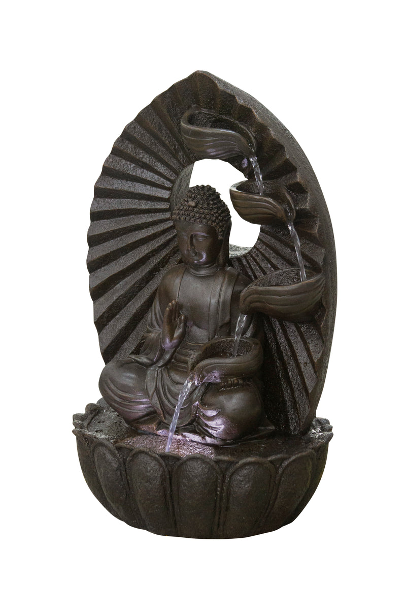 Stacking Bowls Buddha Fountain W/wt Led Hi-Line Gift Ltd.