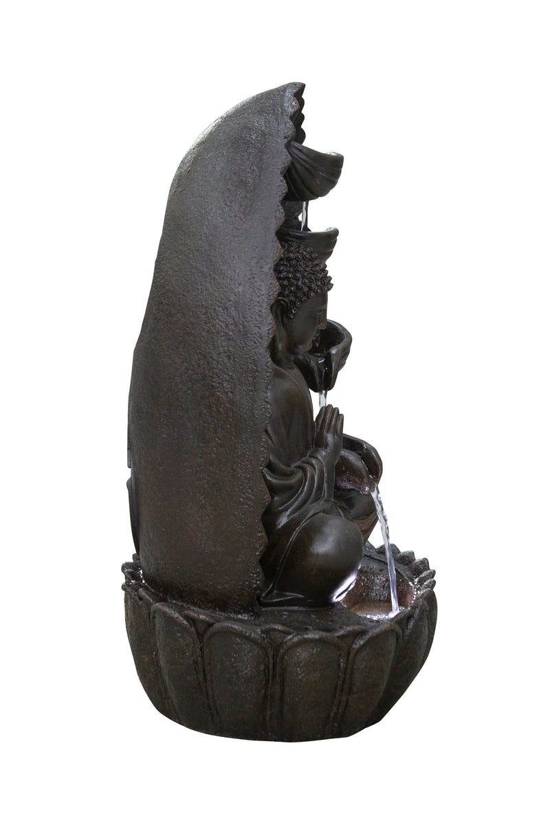Stacking Bowls Buddha Fountain W/wt Led Hi-Line Gift Ltd.
