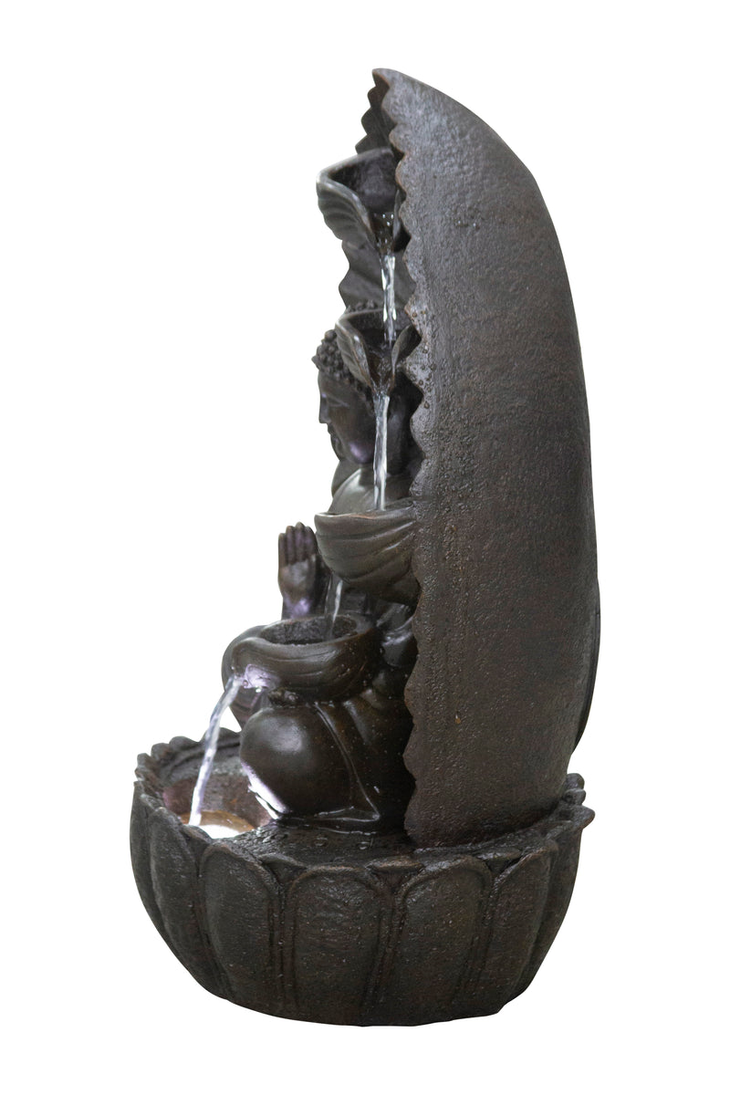 Stacking Bowls Buddha Fountain W/wt Led Hi-Line Gift Ltd.