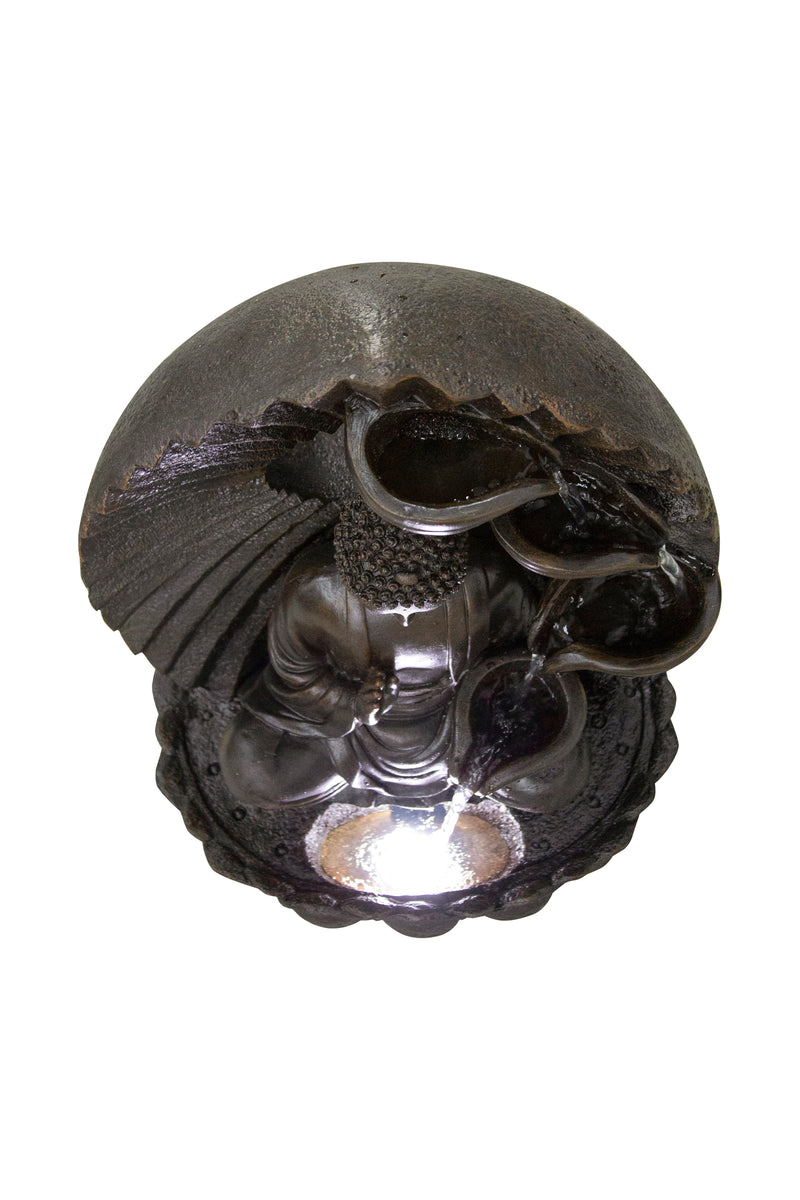 Stacking Bowls Buddha Fountain W/wt Led Hi-Line Gift Ltd.