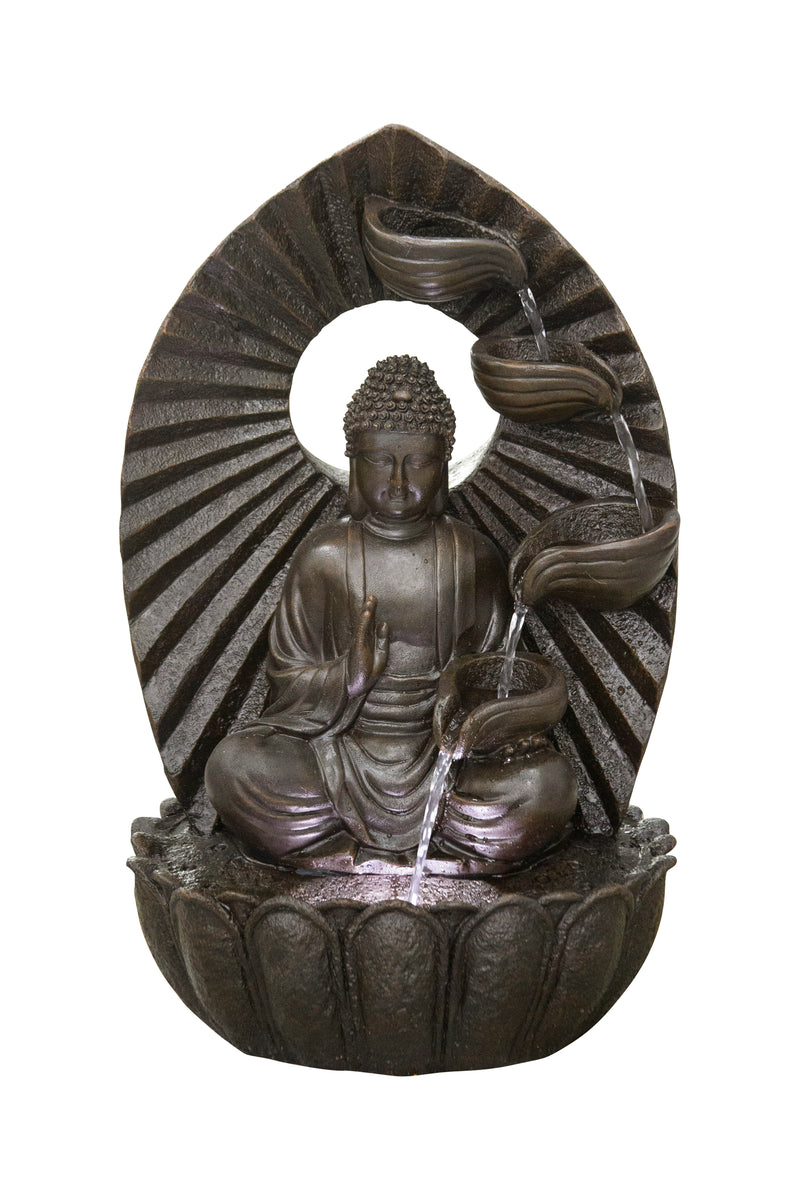 Stacking Bowls Buddha Fountain W/wt Led Hi-Line Gift Ltd.