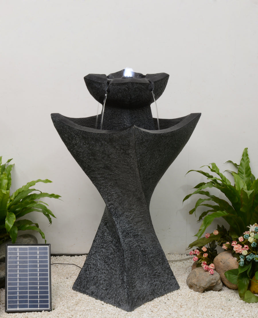 LED Fountain-Solar Powered Contemporary Pedestal HI-LINE GIFT LTD.