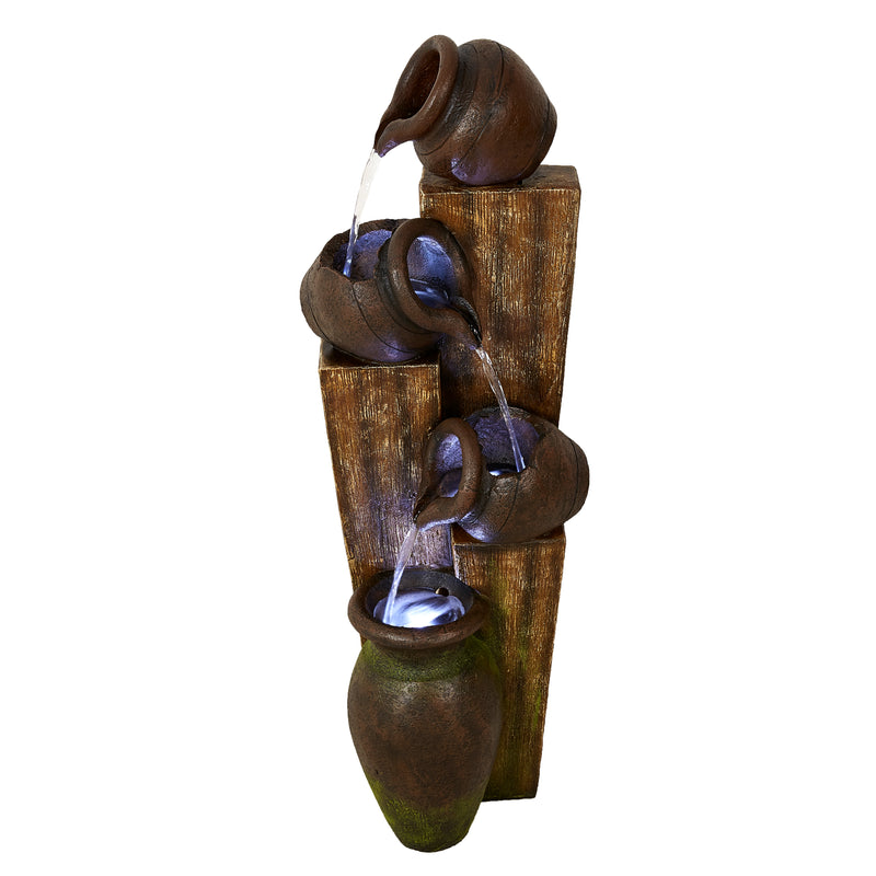 LED Fountain-Rustic Pouring Jugs HI-LINE GIFT LTD.