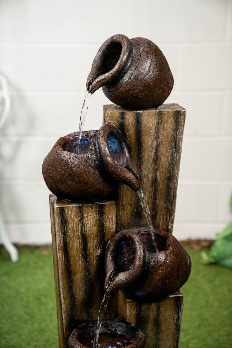 LED Fountain-Rustic Pouring Jugs HI-LINE GIFT LTD.