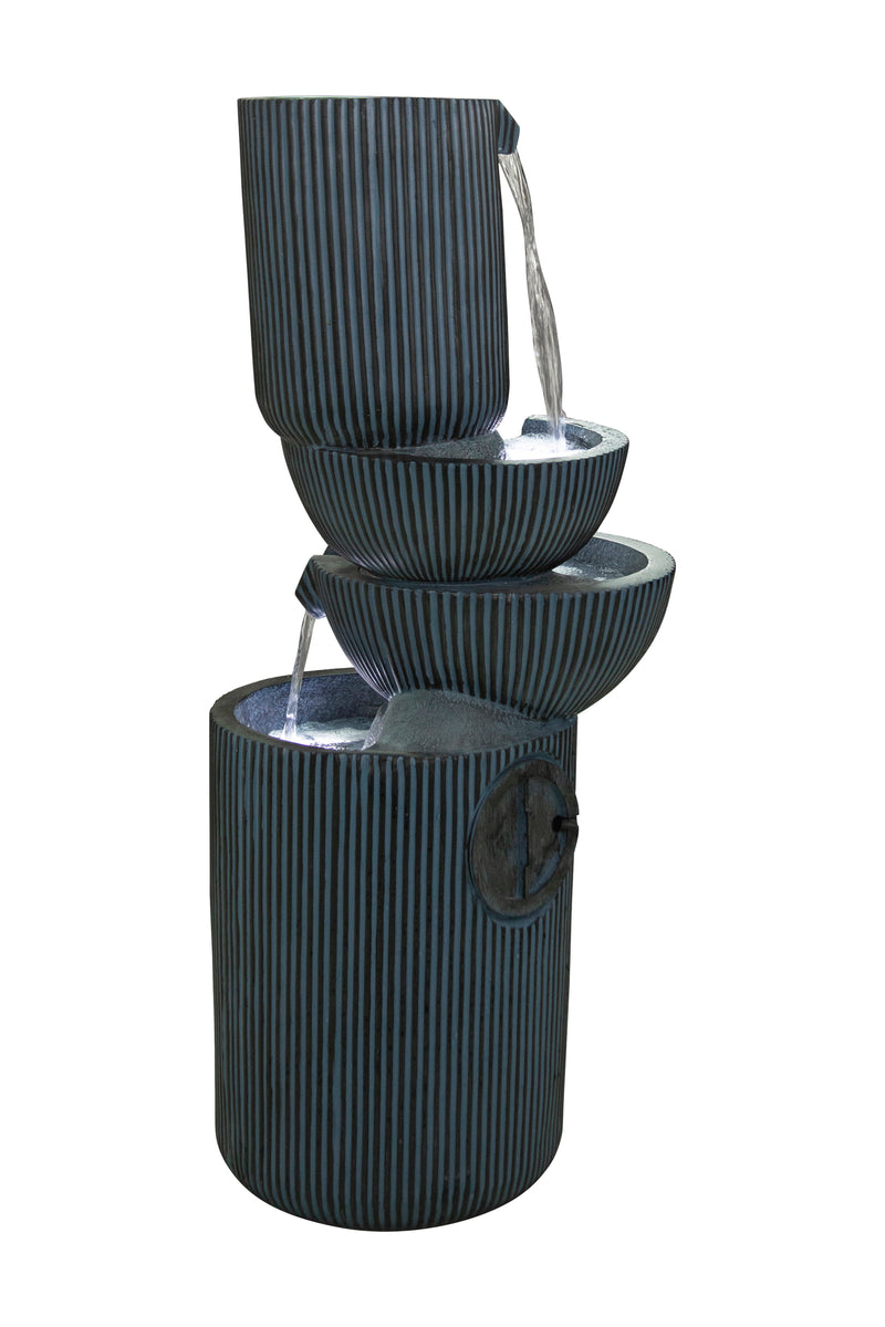 Modern Fountain W/3 Cool White Leds Hi-Line Gift Ltd.