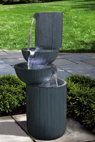 Modern Fountain W/3 Cool White Leds Hi-Line Gift Ltd.