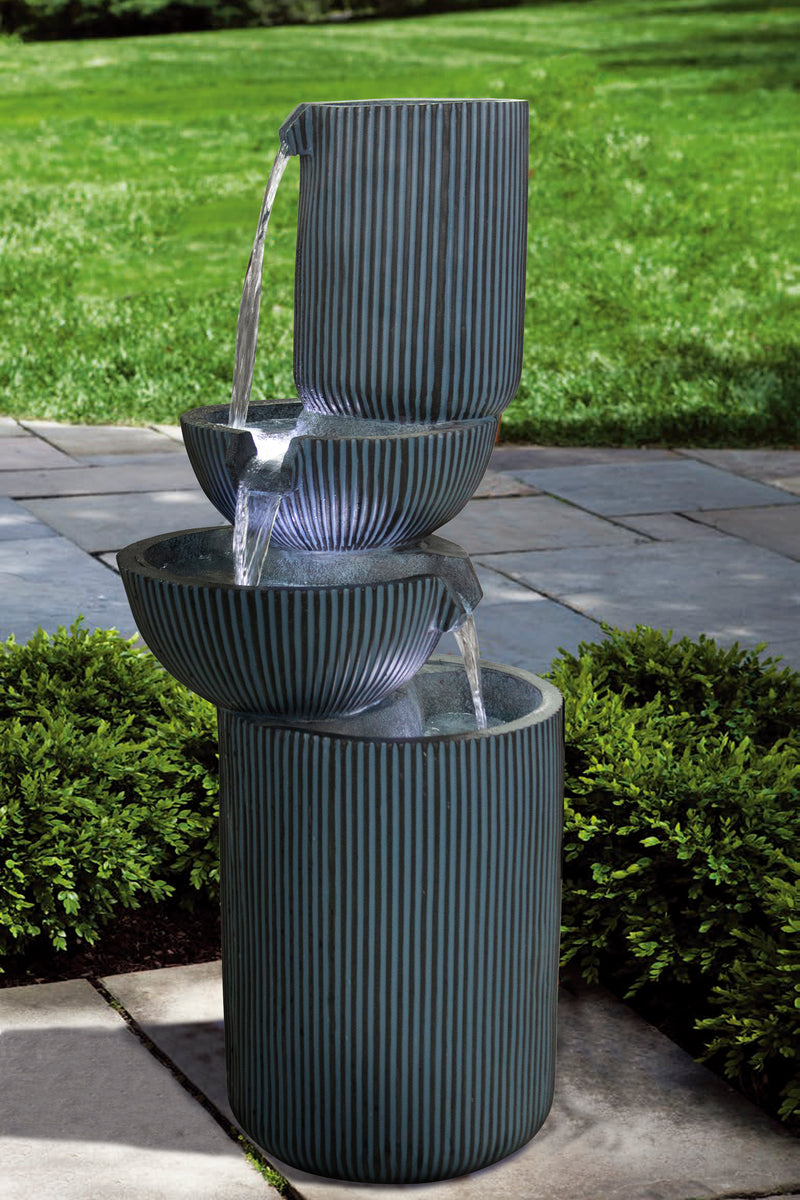 Modern Fountain W/3 Cool White Leds Hi-Line Gift Ltd.