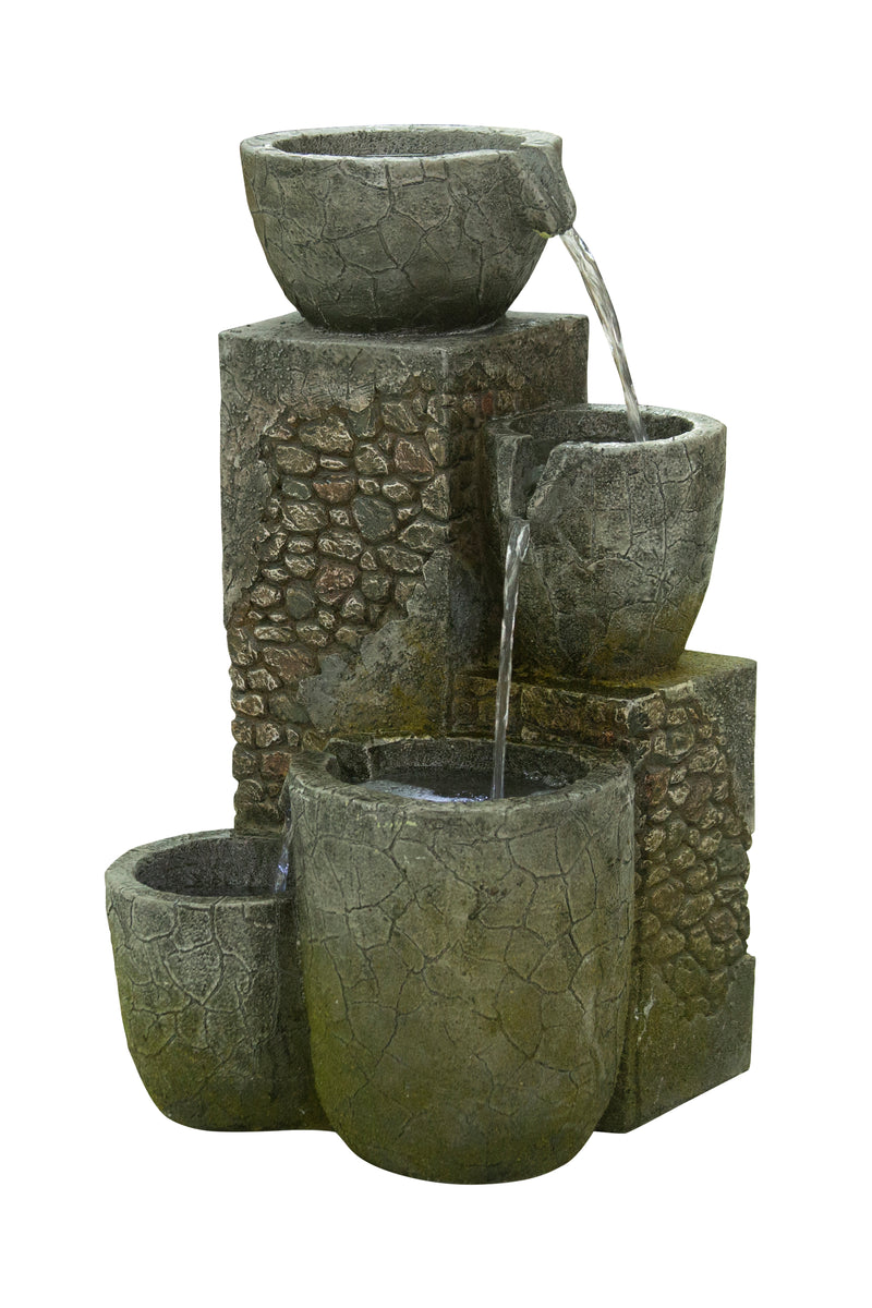 Rock Fountain W/3 Cool White Leds Hi-Line Gift Ltd.