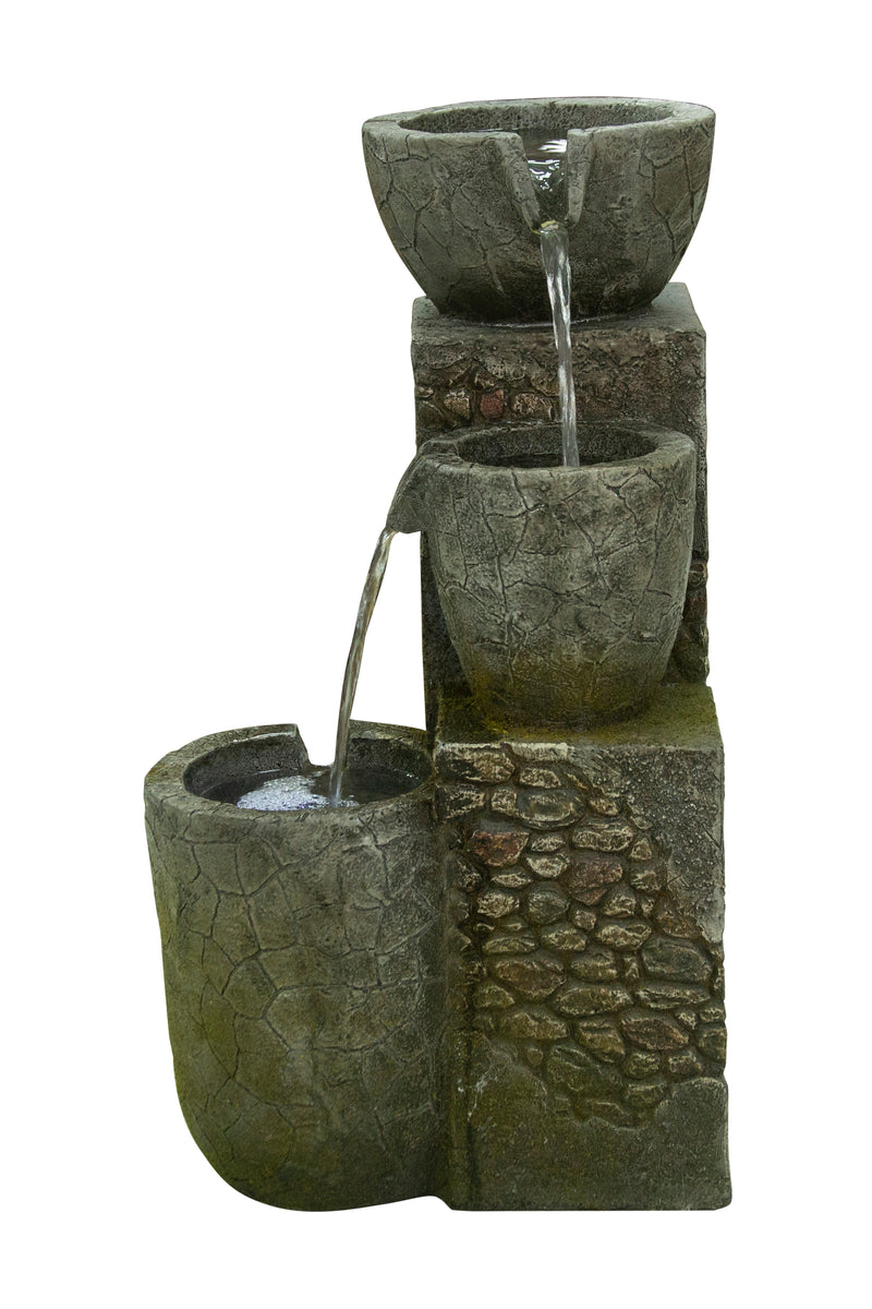 Rock Fountain W/3 Cool White Leds Hi-Line Gift Ltd.