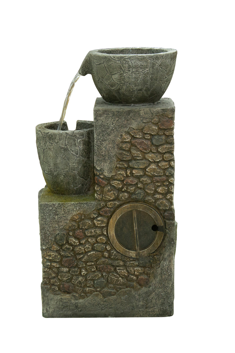 Rock Fountain W/3 Cool White Leds Hi-Line Gift Ltd.